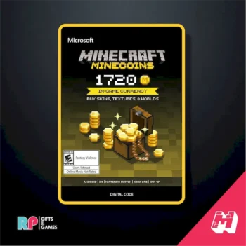 Gift Card com 1720 Minecoins para Minecraft