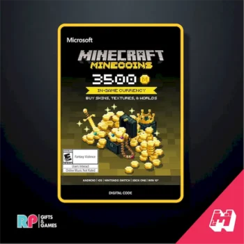 Gift Card com 3500 Minecoins para Minecraft